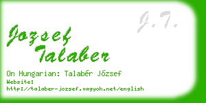 jozsef talaber business card