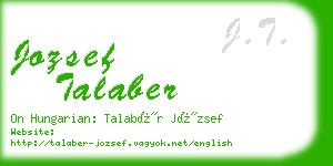 jozsef talaber business card